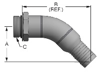 Hose Barb to SAE Thread - 45 Degree - 2
