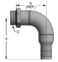 Hose Barb to SAE Thread - 90 Degree - 2