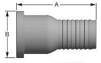 Hose Barb to SAE Flange Head - Straight - 2