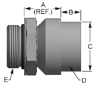 SAE Thread to Tank Coupling - Straight - 2
