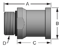 SAE Thread to Flange Head - Straight - 2
