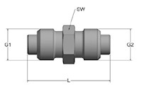 HCM Series Hose to Hose Connectors - 2