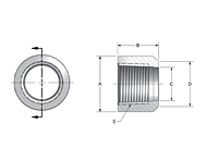 NPTF Bevel Half Couplings