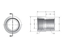 ISO 6149 to NPTF Full Couplings
