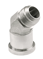 CD61/CD62 45 Degree Elbow JIC Thread Split Flange Adapters