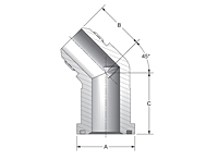 CD61/CD62 45 Degree Elbow JIC Thread Split Flange Adapters