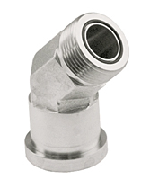CD61/CD62 45 Degree Elbow ORFS Thread Split Flange Adapters