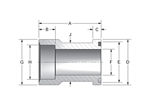 CD61/CD62 Socket Weld to Flange Head Adapters