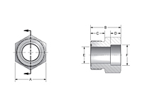 CD61/CD62 Braze-On ORFS Thread Tube Fittings