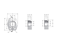 CD61/CD62 Flat Socket Weld Pipe 4-Bolt Flanges