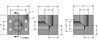 CD61/CD62 4-Bolt Elbow Carbon Steel Blocks