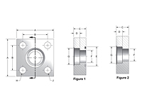 3000 Series Square Socket Weld 4-Bolt Flanges