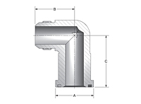 SAE J518 JIC Thread Flanges (90 Degree) - 2