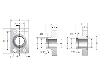 CD61/62 Butt Weld 4-Bolt Stainless Steel Flanges (Schedule 40/80/160)