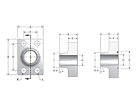 CD61/62 Butt Weld 4-Bolt Stainless Steel Flanges (Schedule 80/160/XXS) - 2