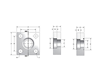 3000 Series Flat Socket Weld Square 4-Bolt Stainless Steel Flanges