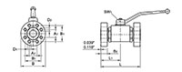 AEF Series Two-Way Block Body Flat Face Ball Valves - 2