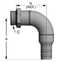 Hose Barb to SAE Thread - 90 Degree - 2