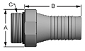 Hose Barb to SAE Thread - Straight - 2