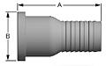 Hose Barb to SAE Flange Head - Straight - 2
