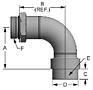 SAE Thread to Tank Coupling - 90 Degree  - 2