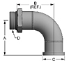 SAE Thread to Flange Head - 90 Degree - 2