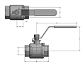 LV2B 1000 WOG Two-Way Stainless Steel Ball Valves - 3
