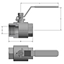 MV2B 2000 WOG Two-Way Stainless Steel Ball Valves - 3