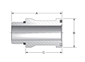 CD61/CD62 SAE Straight Thread Split Flange Adapters