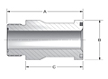 CD61/CD62 ORFS Thread Split Flange Adapters