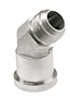 CD61/CD62 45 Degree Elbow JIC Thread Split Flange Adapters