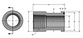 CD61 NPTF Thread to Flange Head Adapters
