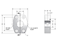 CD61/CD62 Spacer Blocks with Gage Port 4-Bolt Flanges