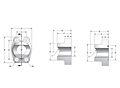 CD61 Saddle Weld Pipe 4-Bolt Flanges