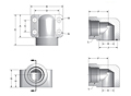 CD61/CD62 Elbow NPTF & SAE Thread 4-Bolt Flanges (W164-12-12) - 2