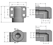 CD62 Elbow Socket Weld Tube 4-Bolt Flanges