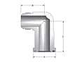 SAE J518 JIC Thread Flanges (90 Degree) - 2
