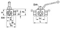 AE3 Series Three-Way Block Body Threaded Ball Valves - 2